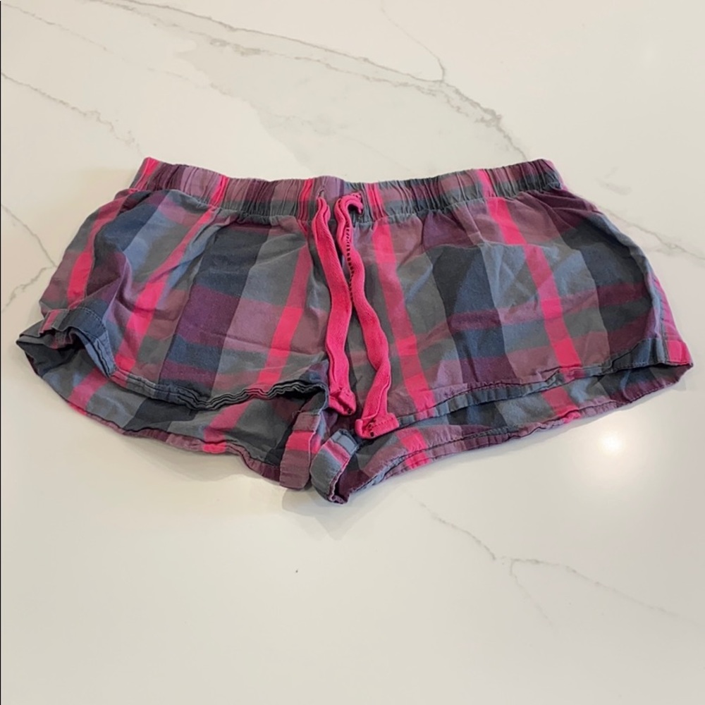 Bronzini plaid pajama shorts
